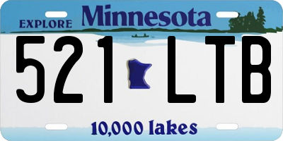 MN license plate 521LTB