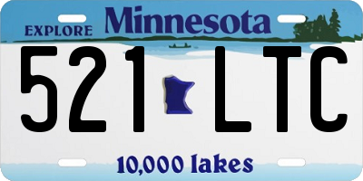 MN license plate 521LTC