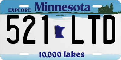 MN license plate 521LTD