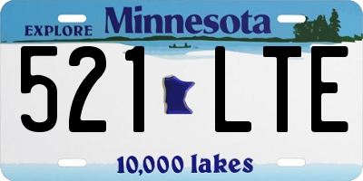 MN license plate 521LTE