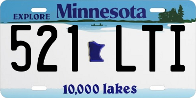 MN license plate 521LTI