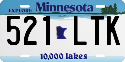 MN license plate 521LTK
