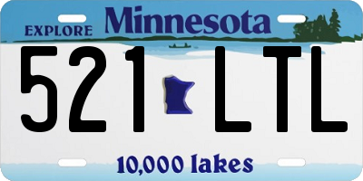 MN license plate 521LTL