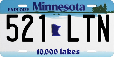 MN license plate 521LTN