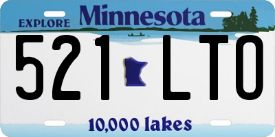 MN license plate 521LTO