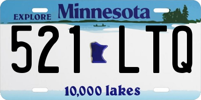 MN license plate 521LTQ