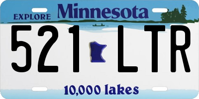 MN license plate 521LTR