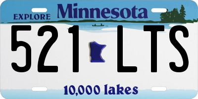 MN license plate 521LTS