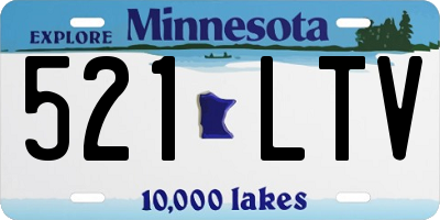 MN license plate 521LTV