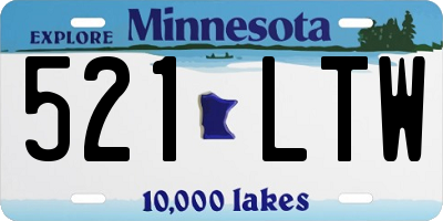 MN license plate 521LTW