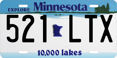 MN license plate 521LTX