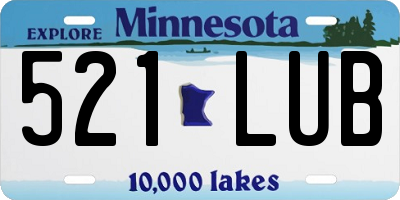 MN license plate 521LUB