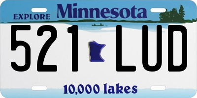 MN license plate 521LUD