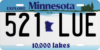 MN license plate 521LUE