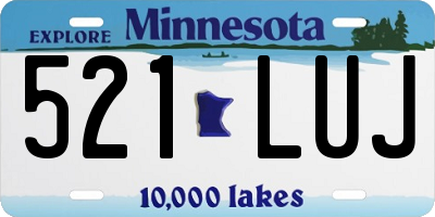 MN license plate 521LUJ
