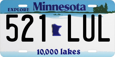 MN license plate 521LUL