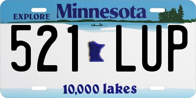 MN license plate 521LUP