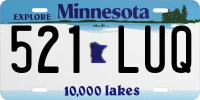 MN license plate 521LUQ