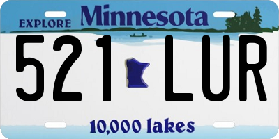 MN license plate 521LUR