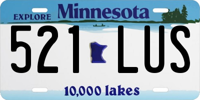 MN license plate 521LUS