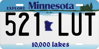 MN license plate 521LUT
