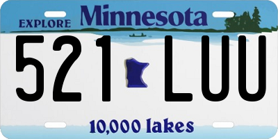 MN license plate 521LUU