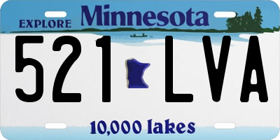 MN license plate 521LVA