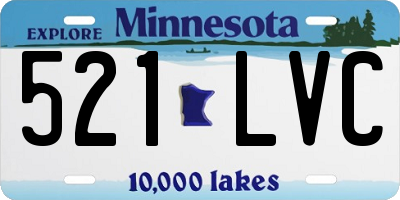 MN license plate 521LVC