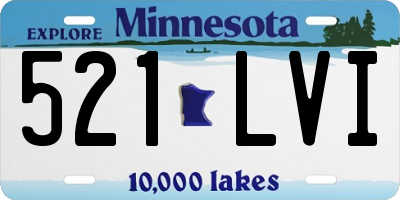 MN license plate 521LVI