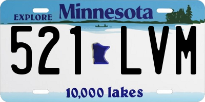 MN license plate 521LVM