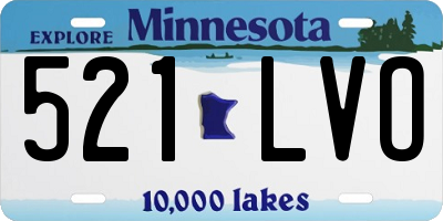 MN license plate 521LVO