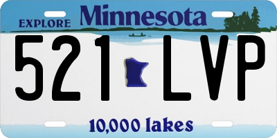 MN license plate 521LVP