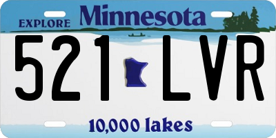 MN license plate 521LVR