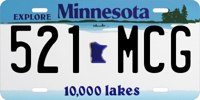 MN license plate 521MCG