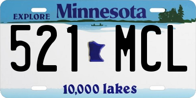 MN license plate 521MCL