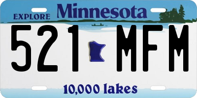 MN license plate 521MFM