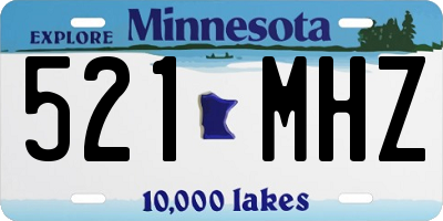 MN license plate 521MHZ