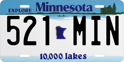 MN license plate 521MIN