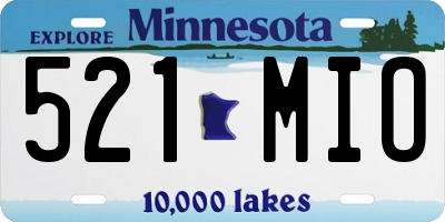 MN license plate 521MIO