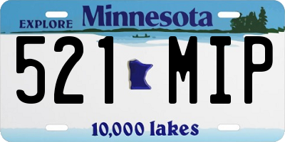 MN license plate 521MIP