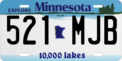 MN license plate 521MJB