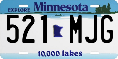 MN license plate 521MJG