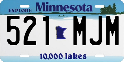 MN license plate 521MJM