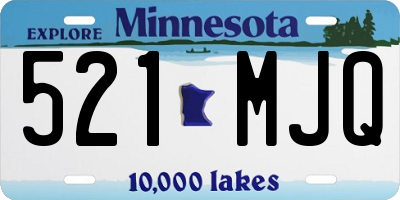 MN license plate 521MJQ