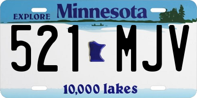 MN license plate 521MJV
