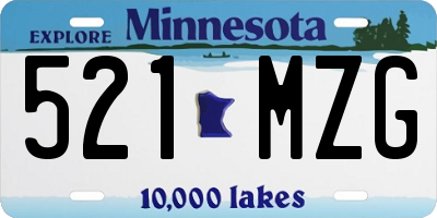 MN license plate 521MZG