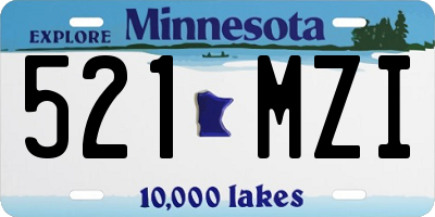 MN license plate 521MZI