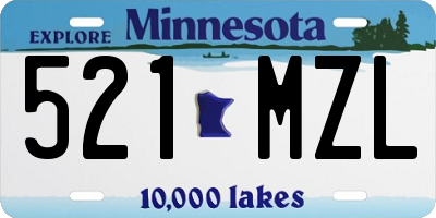 MN license plate 521MZL