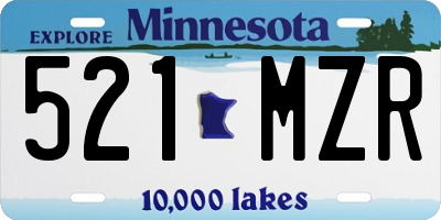 MN license plate 521MZR