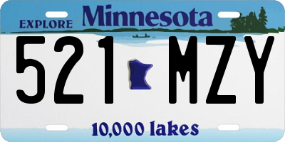 MN license plate 521MZY